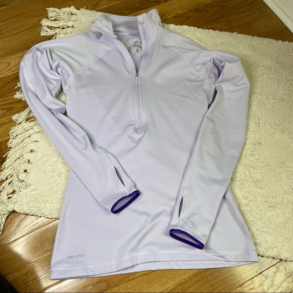 Nike Tops - Nike Pro Dri-Fit lavender 1/4 zip pullover S